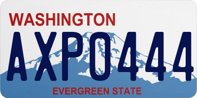 WA license plate AXP0444