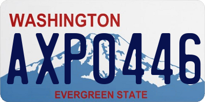 WA license plate AXP0446