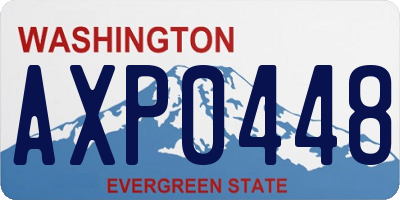 WA license plate AXP0448