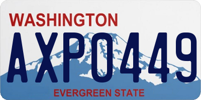 WA license plate AXP0449