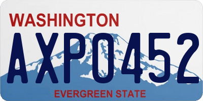 WA license plate AXP0452