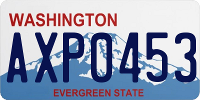 WA license plate AXP0453