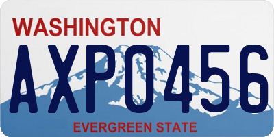 WA license plate AXP0456