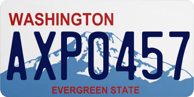 WA license plate AXP0457