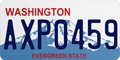 WA license plate AXP0459