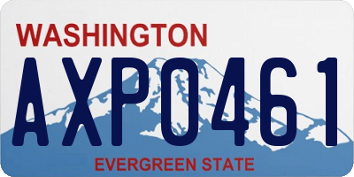 WA license plate AXP0461