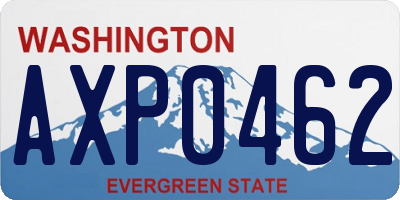 WA license plate AXP0462