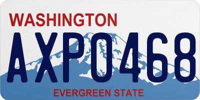 WA license plate AXP0468