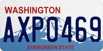 WA license plate AXP0469