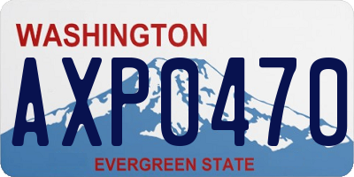 WA license plate AXP0470