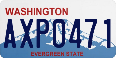 WA license plate AXP0471