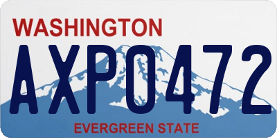 WA license plate AXP0472