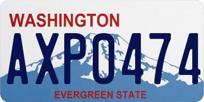 WA license plate AXP0474