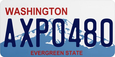 WA license plate AXP0480