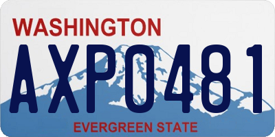 WA license plate AXP0481