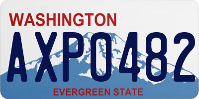 WA license plate AXP0482