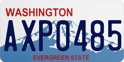 WA license plate AXP0485