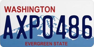WA license plate AXP0486