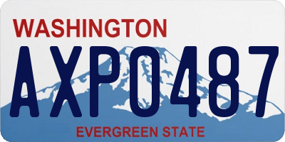 WA license plate AXP0487