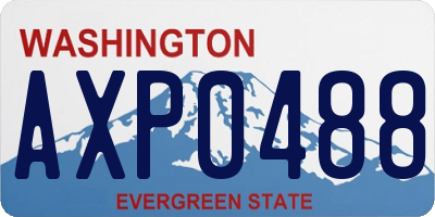 WA license plate AXP0488