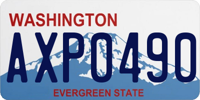 WA license plate AXP0490