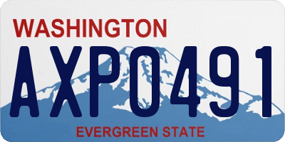 WA license plate AXP0491