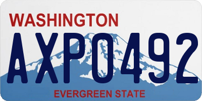 WA license plate AXP0492