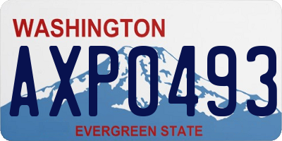 WA license plate AXP0493