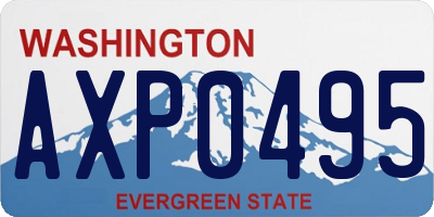 WA license plate AXP0495