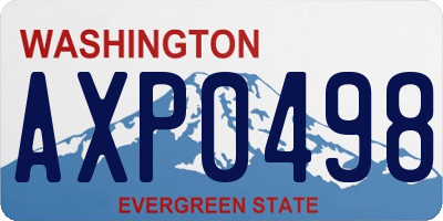 WA license plate AXP0498