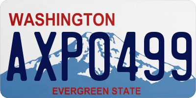 WA license plate AXP0499