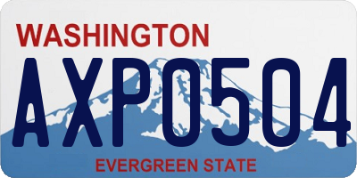 WA license plate AXP0504