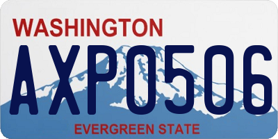 WA license plate AXP0506