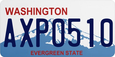 WA license plate AXP0510