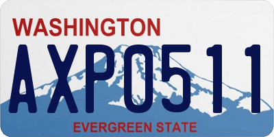 WA license plate AXP0511