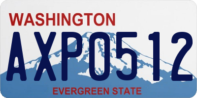 WA license plate AXP0512