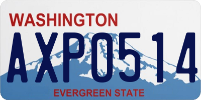 WA license plate AXP0514