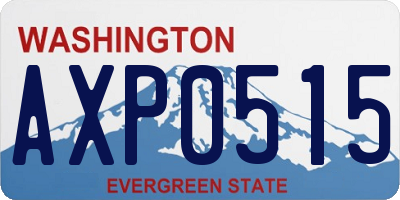WA license plate AXP0515