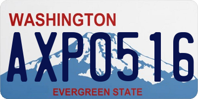 WA license plate AXP0516