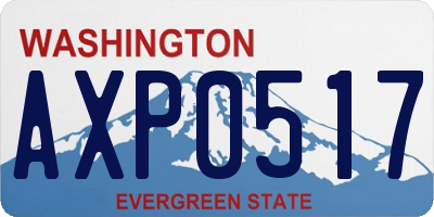 WA license plate AXP0517