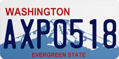 WA license plate AXP0518