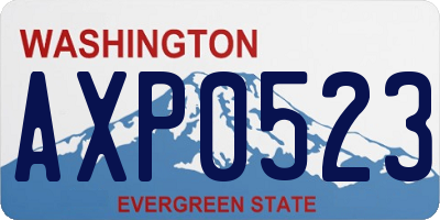 WA license plate AXP0523