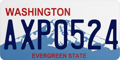 WA license plate AXP0524