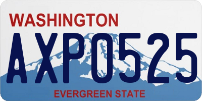 WA license plate AXP0525