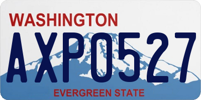 WA license plate AXP0527