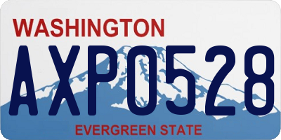 WA license plate AXP0528