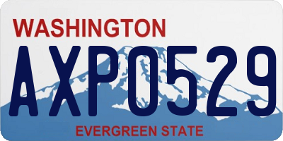 WA license plate AXP0529