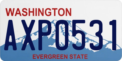 WA license plate AXP0531