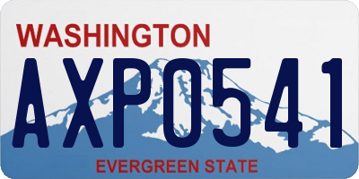 WA license plate AXP0541