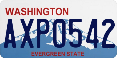 WA license plate AXP0542
